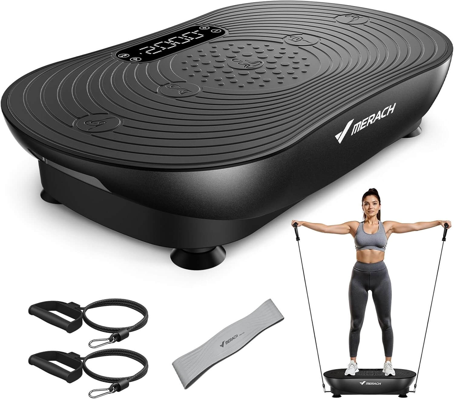 MERACH MR-2533B1-EU vibratsiooniplatvorm (must)